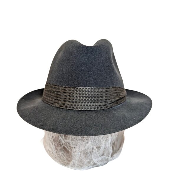 Lightly Worn Grey PolkaP Davos Fedora - Polish made, size 57 (fits like 56) - Picture 3 of 7